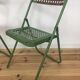 Industrial style metal terrace or garden chairs, folding