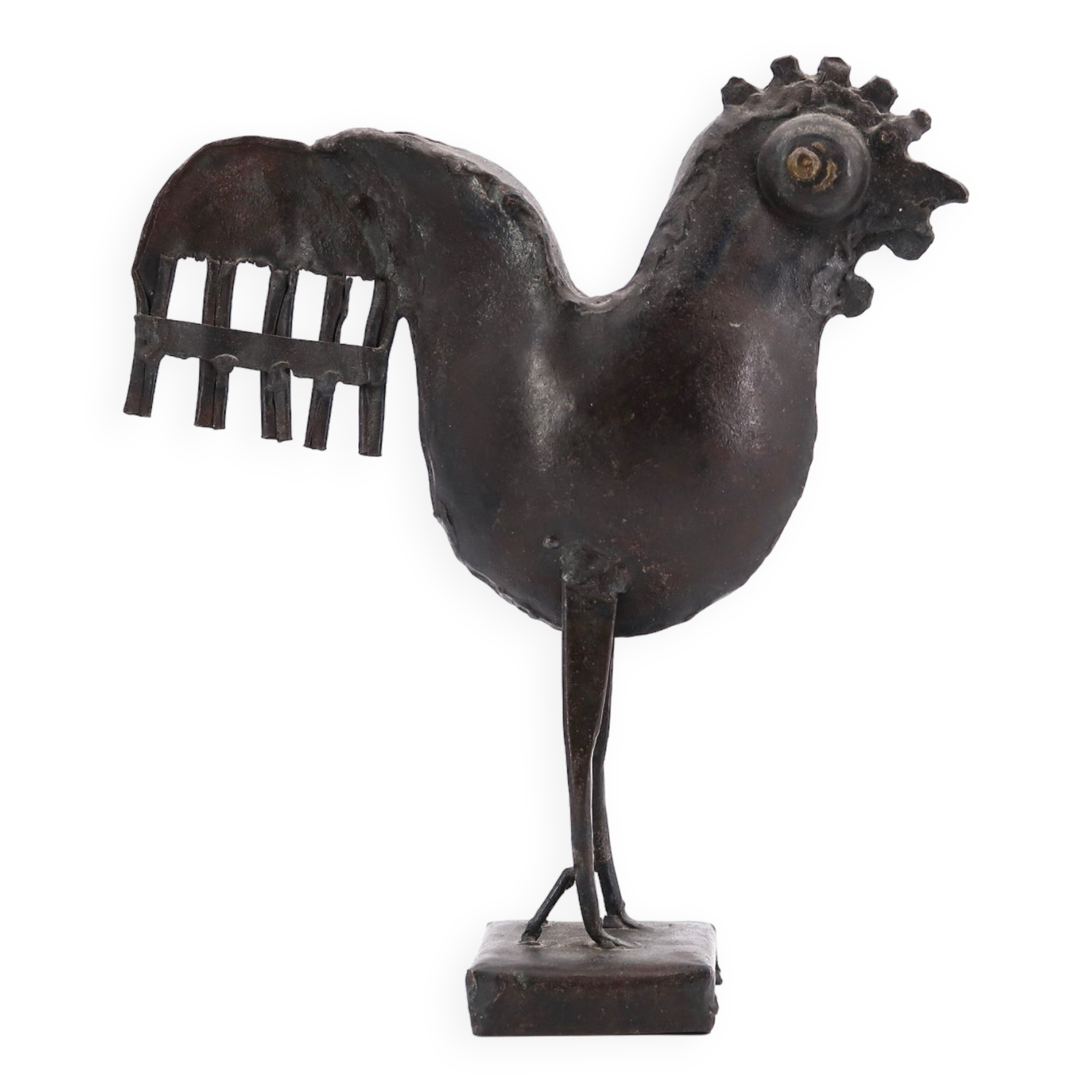 Brutalist metal bird, 80s