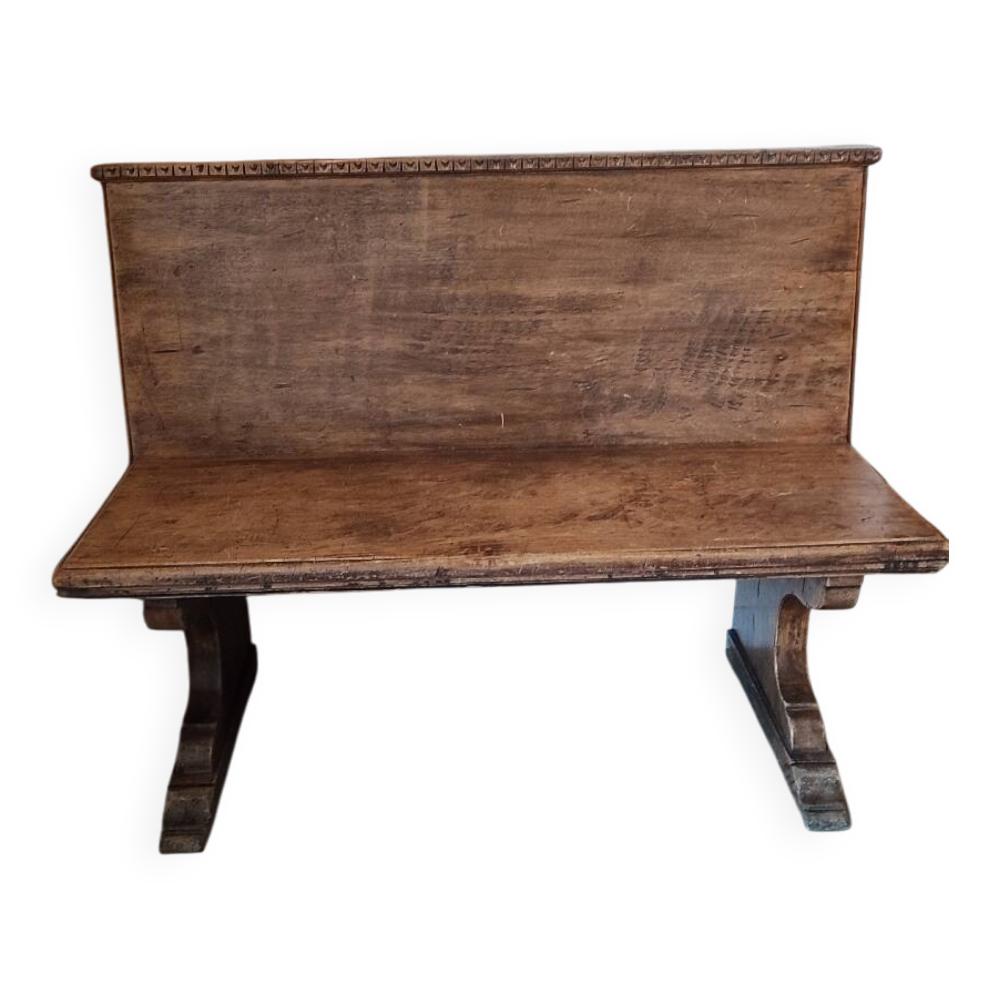 Antique solid wood bench