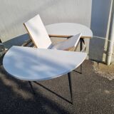Round white formica table