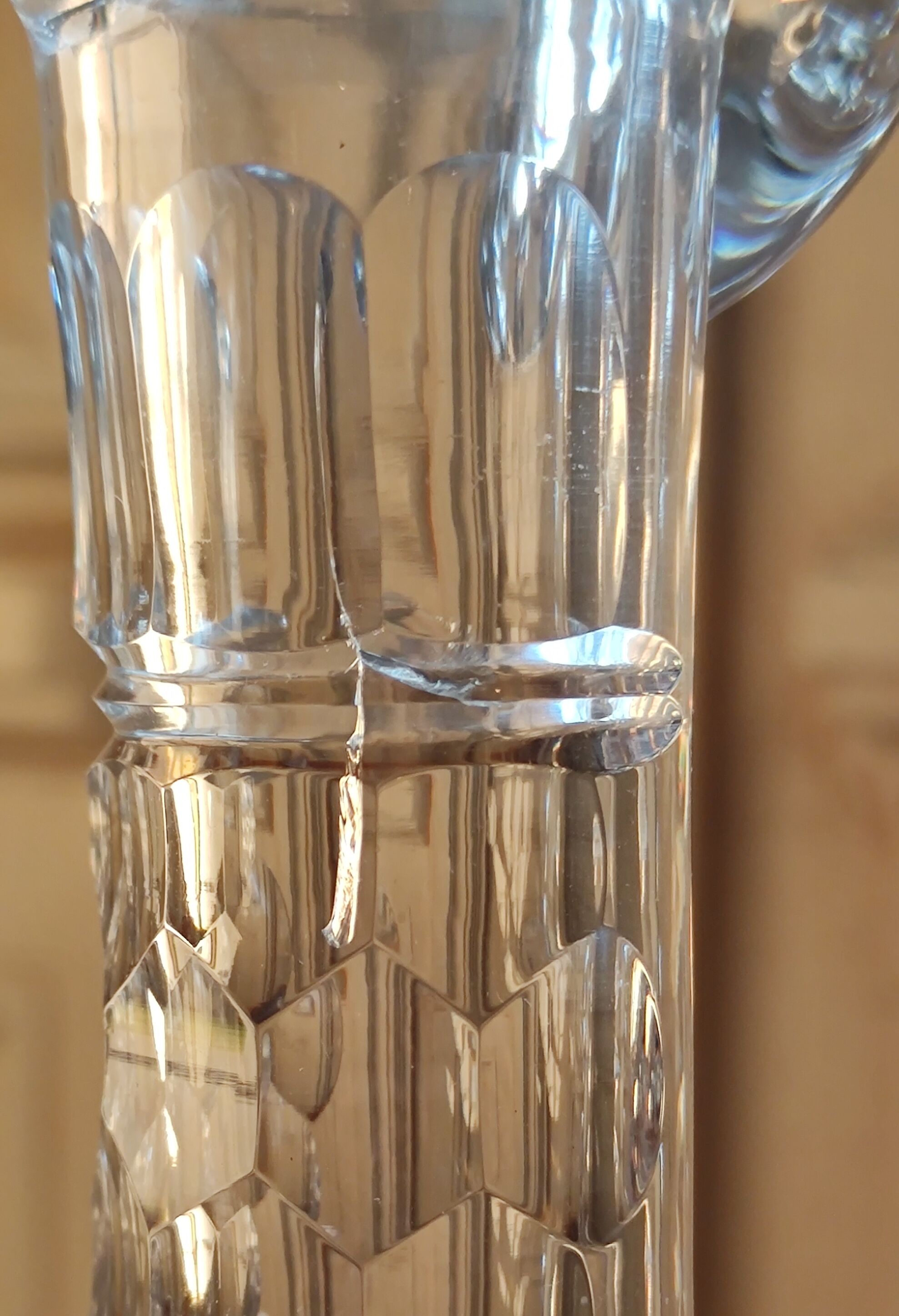 Carved crystal decanter 19th century