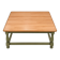 Table basse style Louis XIII – Hêtre massif – Bicolore vert kaki