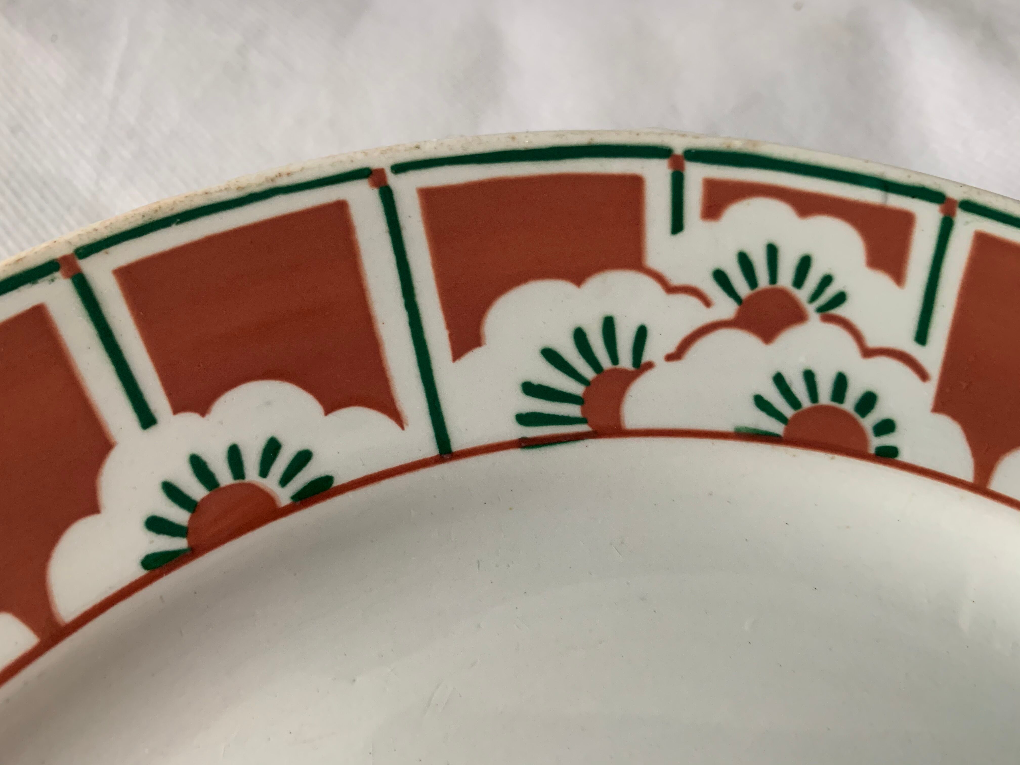 Old compotier Sarreguemines model Siena, early twentieth century