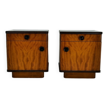 1940s Set of Bedside Tables , Czechoslovakia