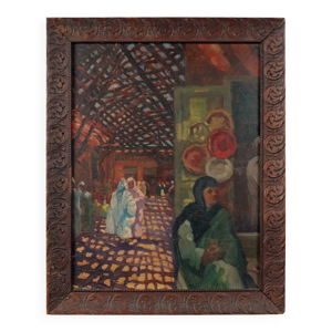 Le souk'' huile sur panneau