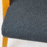 Roland Rainer Lounge Chair Café Ritter with grey bouclé.