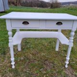 Coiffeuse, console en bois peint