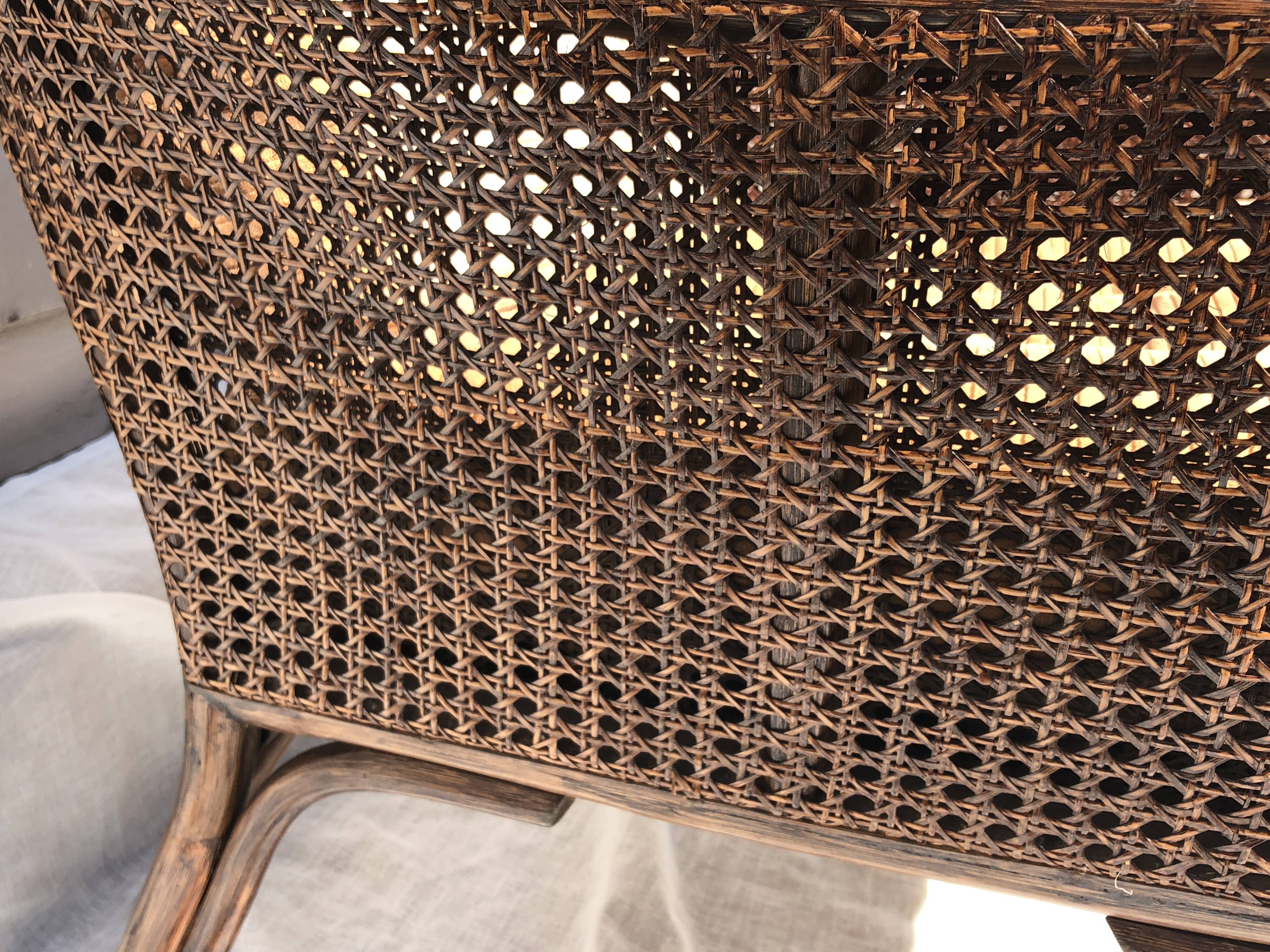 Rattan armchair and cane kok