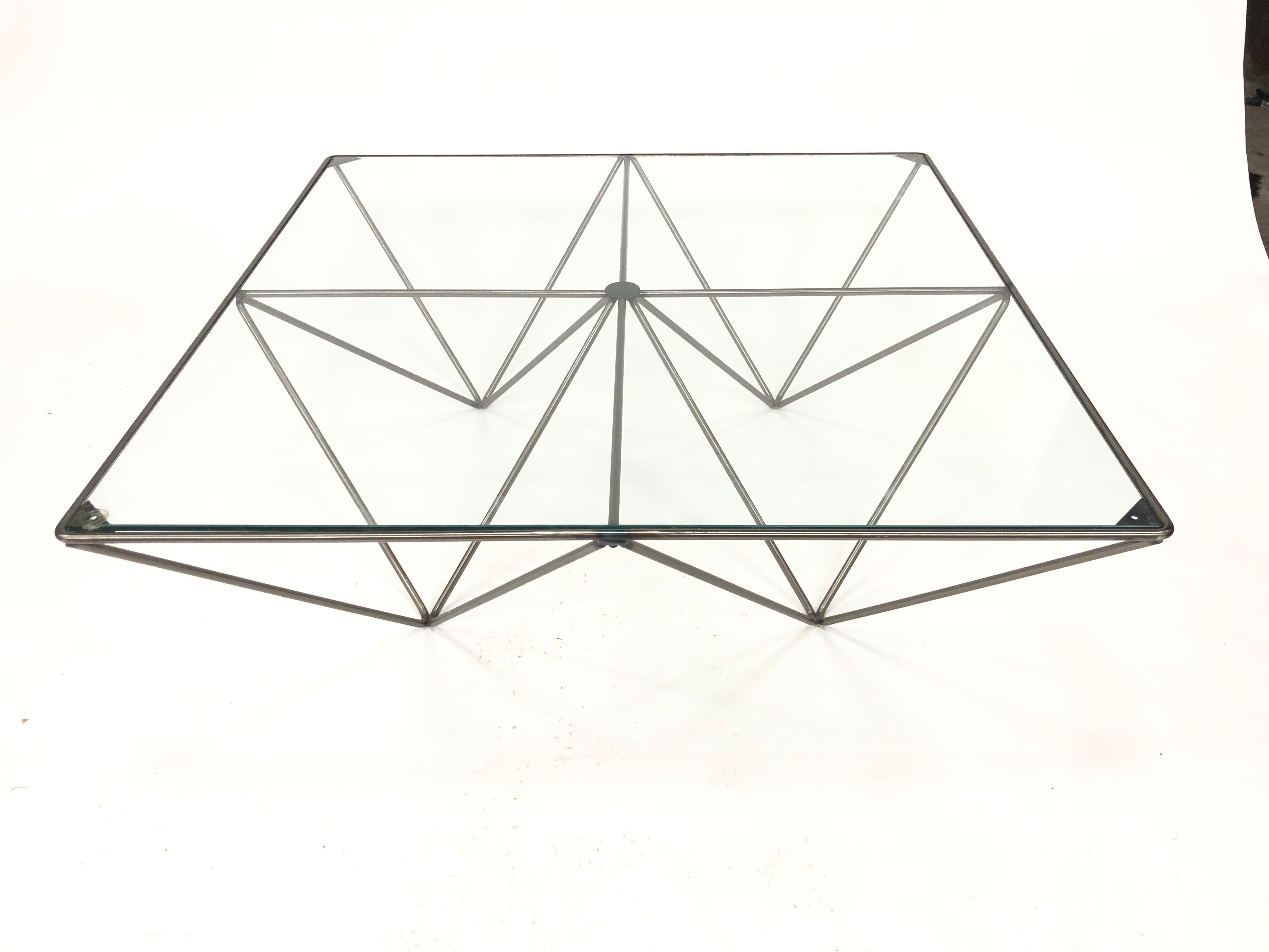 Table low vintage 60s/70s design steel wire