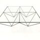 Table low vintage 60s/70s design steel wire