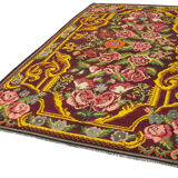 Handwoven Vintage Flatweave Black Kilim 202 cm x 320 cm - 23442