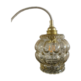 Walker with vintage amber glass globe