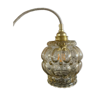 Walker with vintage amber glass globe