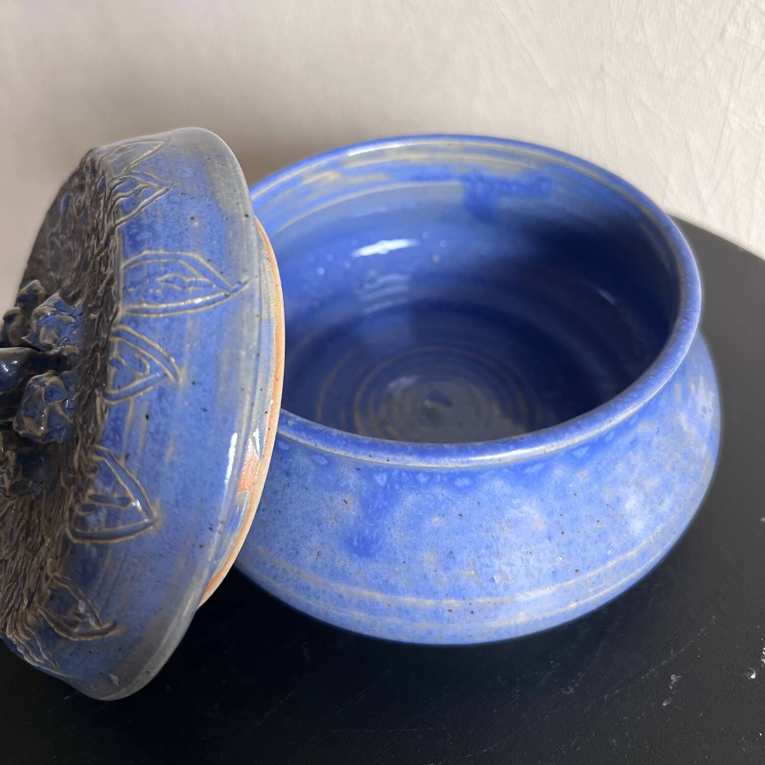 Blue ceramic candy dish – vintage handcrafted piece
