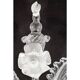 Venetian White and Transparent Floral Murano Glass Wall Sconce