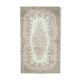 Hand-knotted vintage turkish beige rug 170 cm x 290 cm