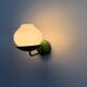 Mid-century green metal and opal glass wall sconce by N Leuchten, 1960s, Germany