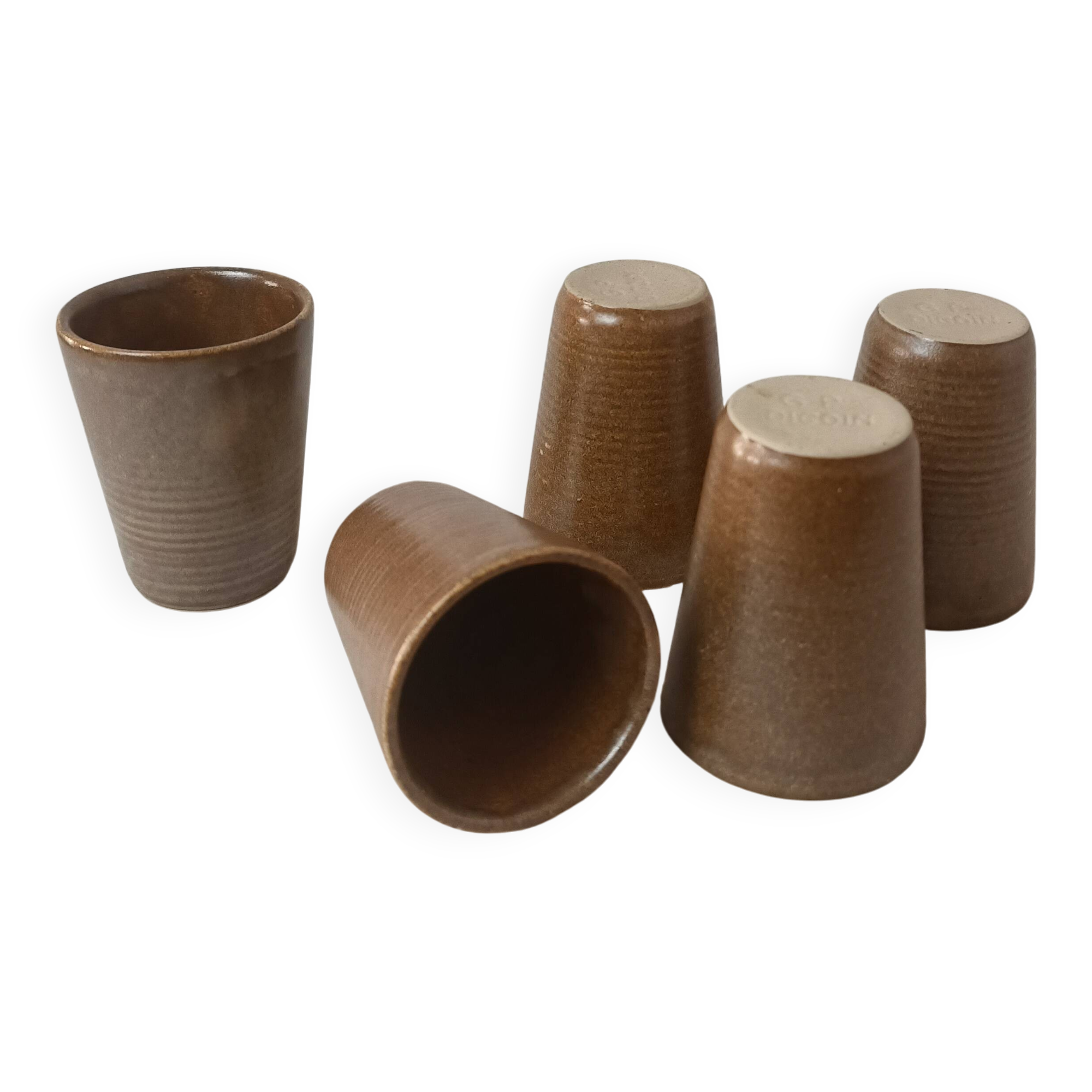 Digoin stoneware cups*5