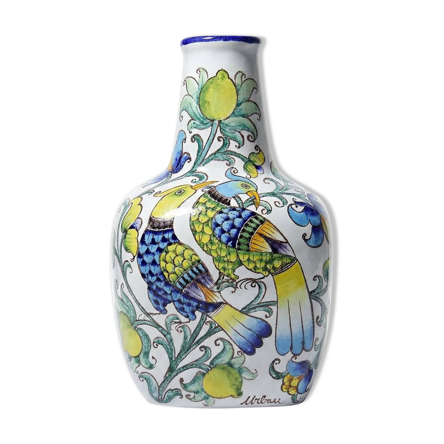 Large vintage Italian bottle vase from the 60s-80s in the style of Innocenti.