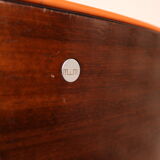 Swivel office chair - highback - in cognac leather by Ico Parisi for MIM - Italy - 1970's