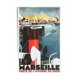 Art Deco Marseille poster