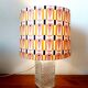 Whisky carafe lamp and abstract lampshade
