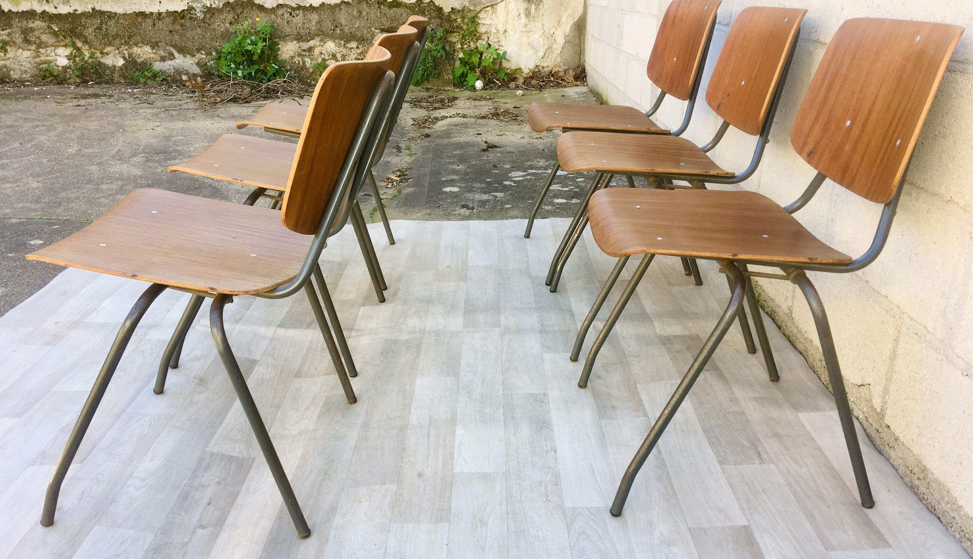 Set of 6 chairs Kho Liang 60s