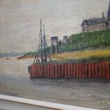 Painting „The Windmill above the Marina”, Scandinavian design, 1970s