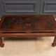 Chinese coffee table lacquer red background naturalistic décor twentieth