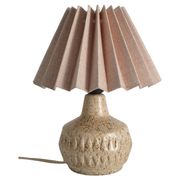 Mid-Century Modern Brown Speckled Stoneware Table Lamp by EGO, Sweden 1960s