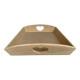 Tray with wooden heart handles