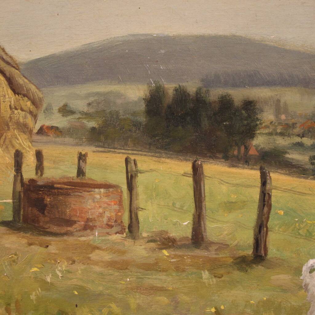 Small signed landscape painting from the 20th century
