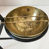 1950 metal and brass ashtray