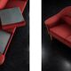 Vintage Mid-Century Scandinavian Modern 3-Seater Red Sofa