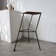 Wicker and metal stool Dennis Lennon 1950