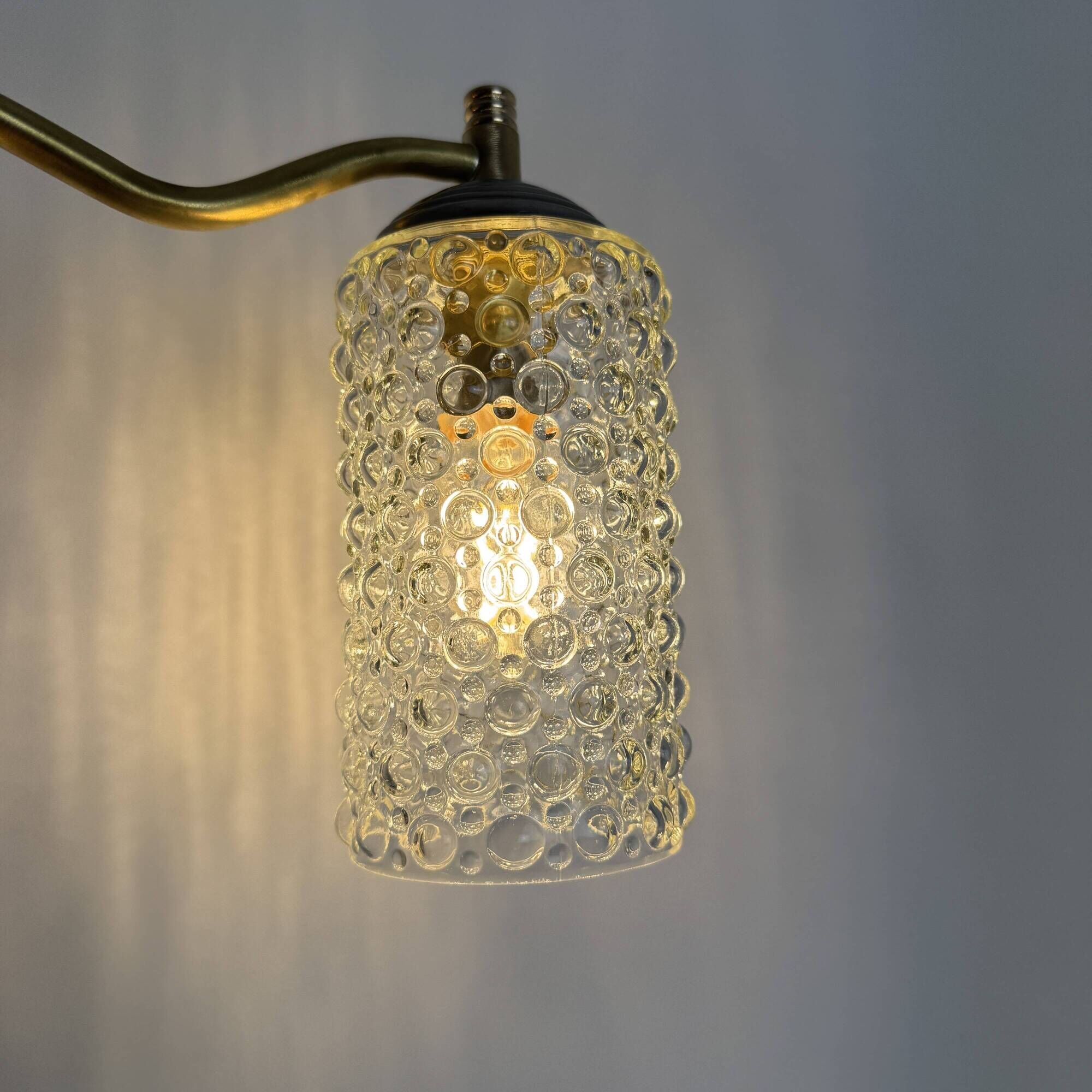 PAIR OF VINTAGE BUBBLE GLASS WALL LIGHTS