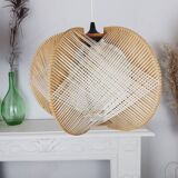 Vintage wood and wicker suspension design
