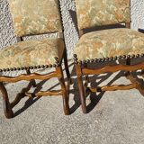 Serie de 4 chaises os de mouton style louis XIII