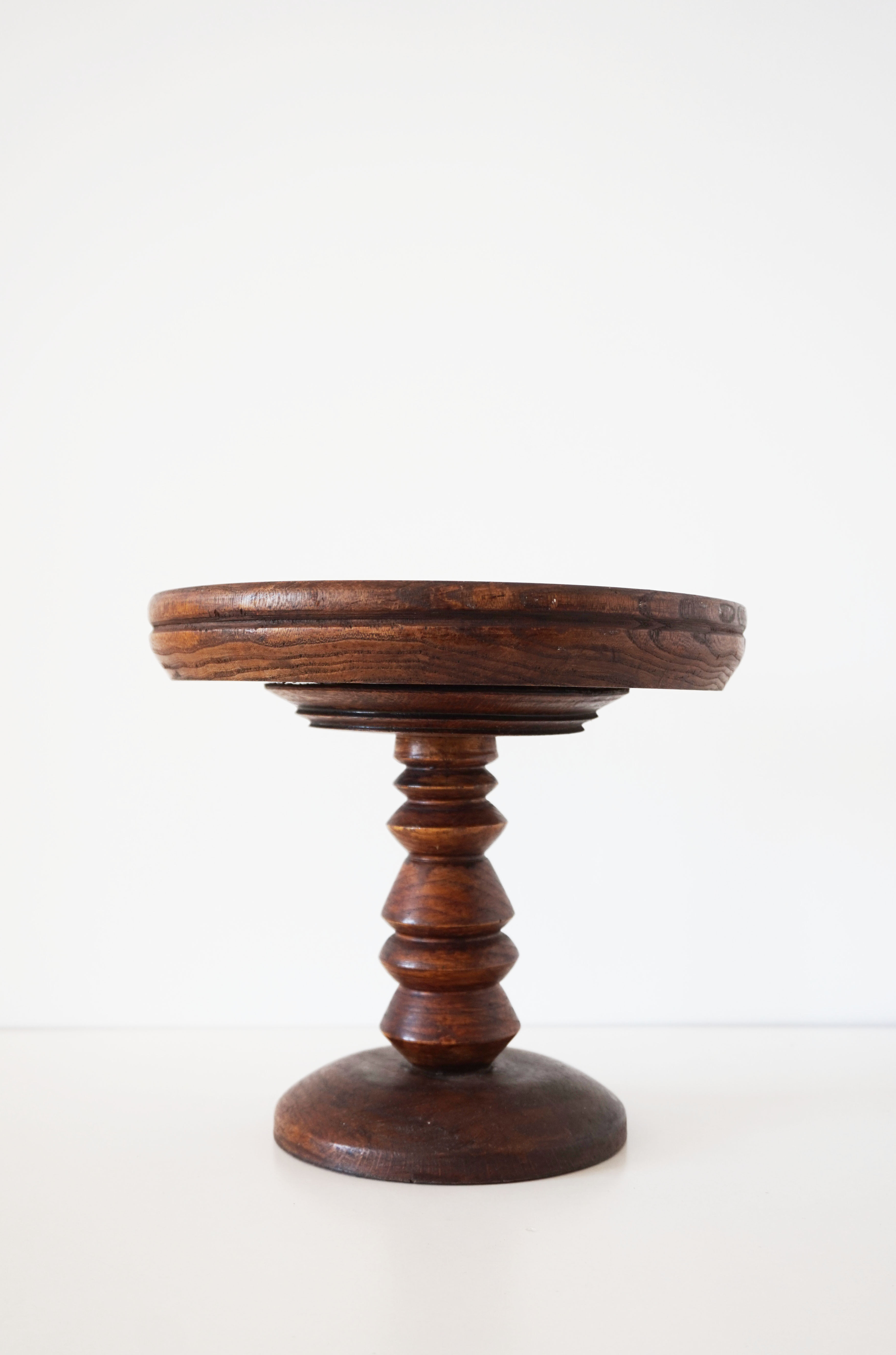 Vintage turned wooden fruit cup