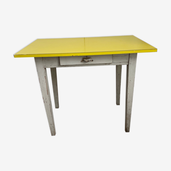 Wooden table and formica