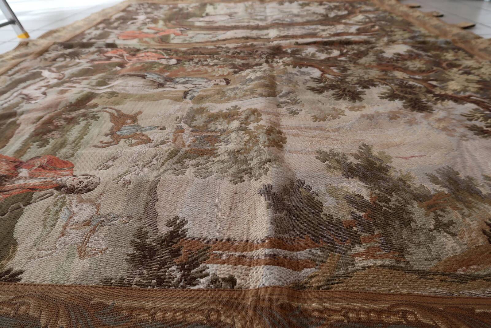 Mid-century German tapestry wall hanging 156cm x 214cm, 1950s