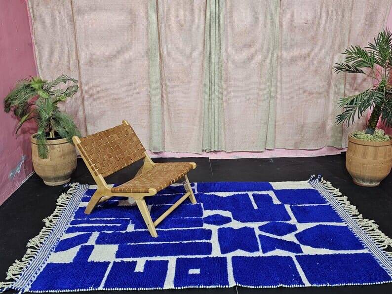 Beni Ourain Berber rug in natural wool, handwoven, 2.5/3.5 m.