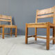 Ensemble de 5 chaises en bois de pin par GM Mobler, années 1960.