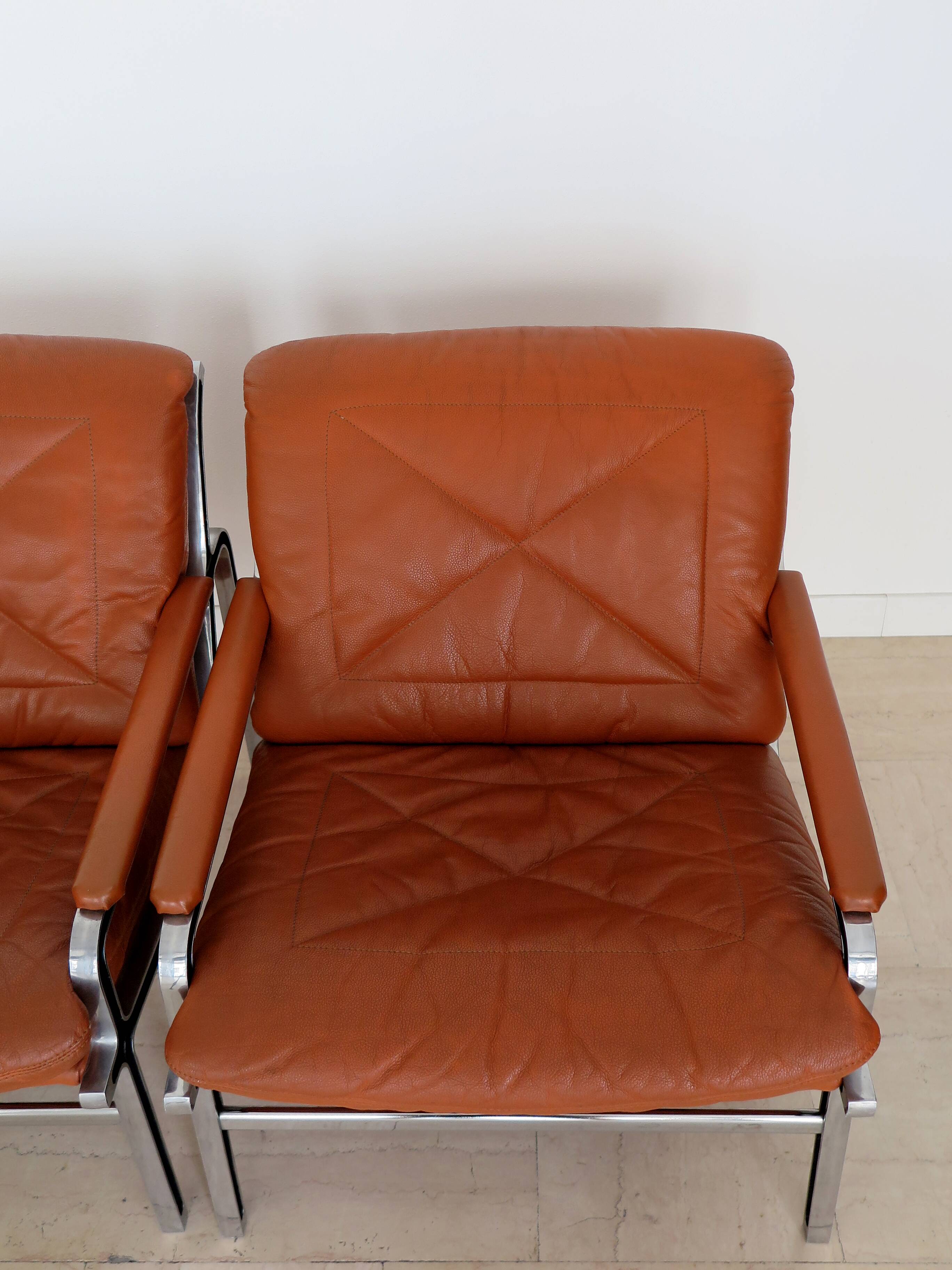 Andre Vandenbeuck for Strassle International armchairs model Aluline, Switzerland 1960s