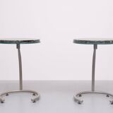 Green Marble top Side tables 1990s Holland