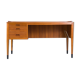 Asymmetrical Mid-Century Teak Desk with Bar, 1960s
