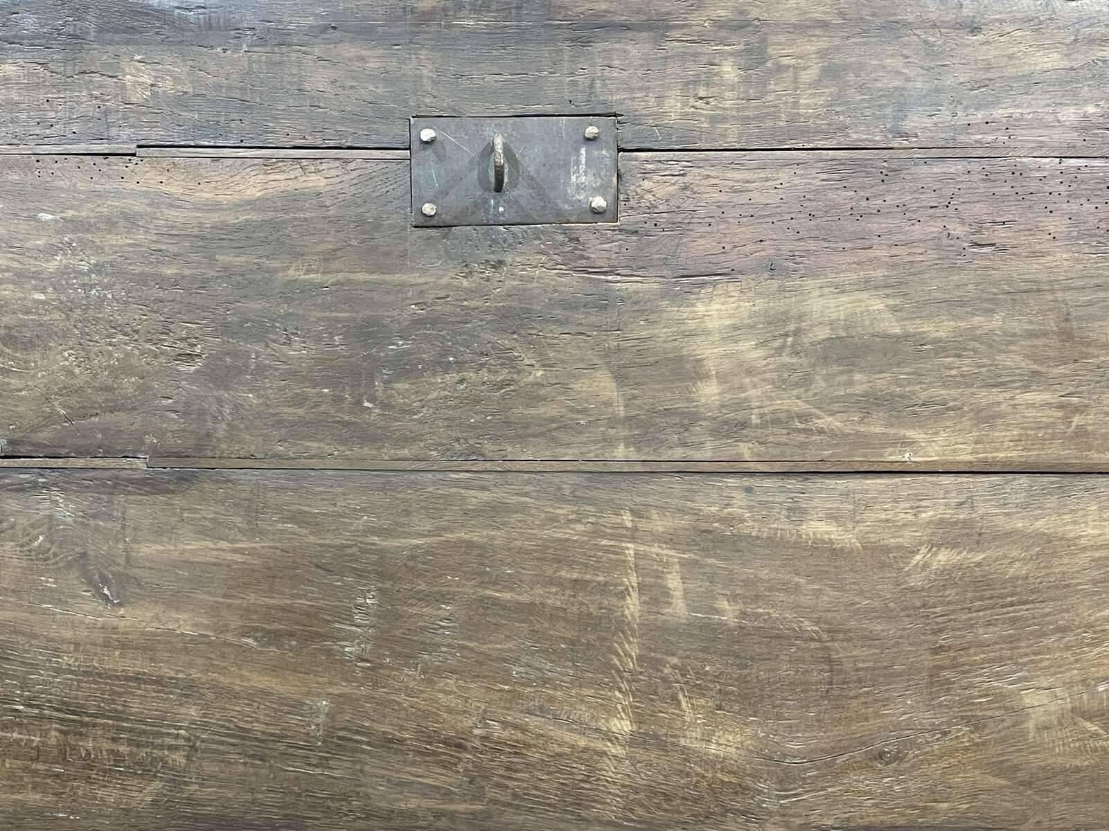 Large 18th century oak chest