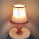 Vintage pink alabaster bedside lamp