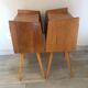 Paire de chevets pieds compas vintage années 60