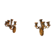 Pair of appliques in gilded bronze and brass late nineteenth h:26CM